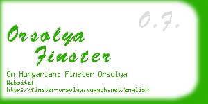 orsolya finster business card
